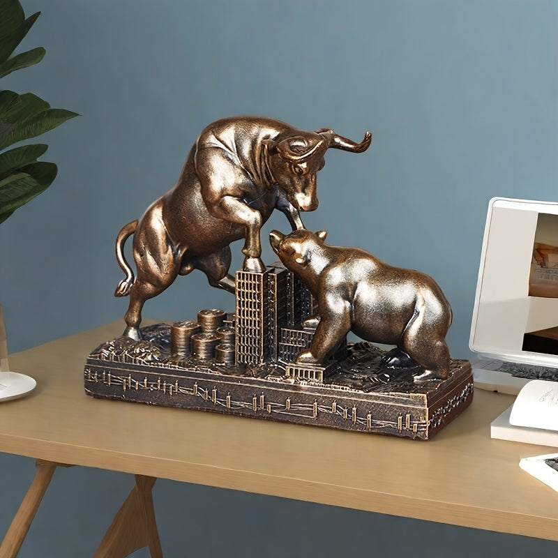 Bull Bear Statue- HMT24ST