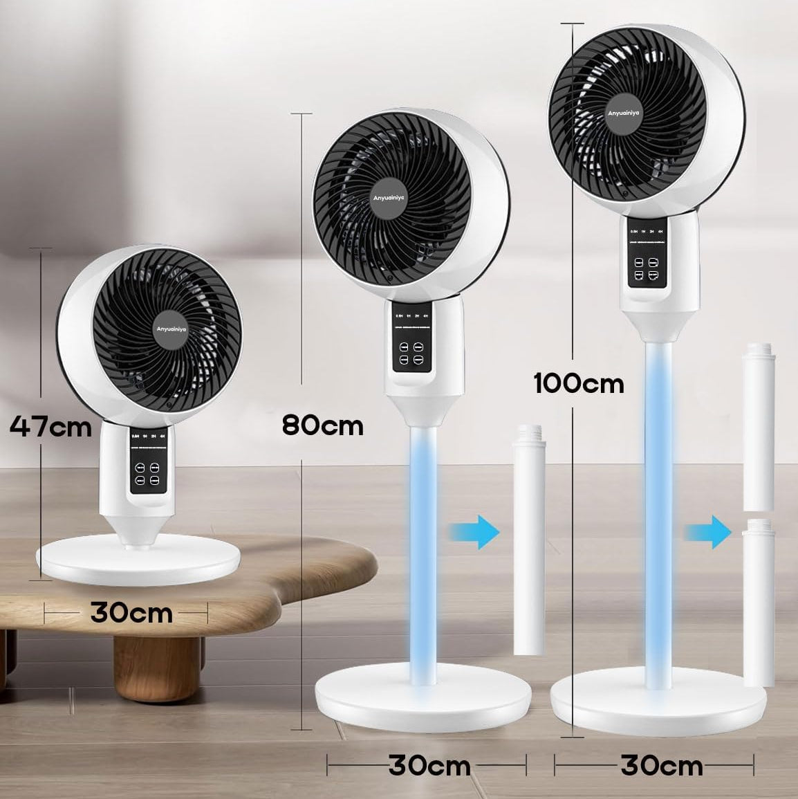 Adjustable Pedestal Fan With Remote Control