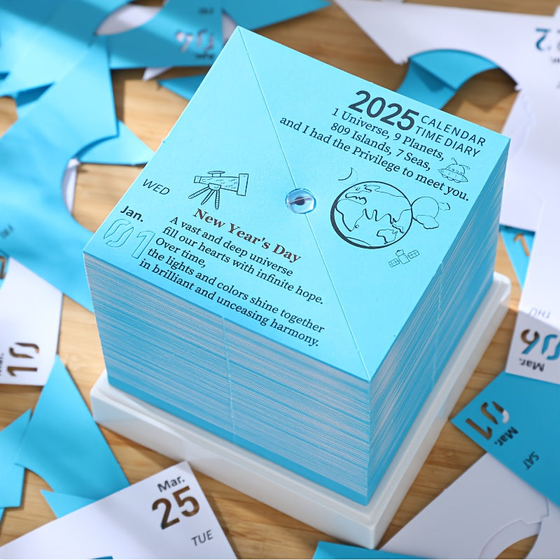 2025 PaperWhale 3D Earth Desk Calendar for Office & Gifts TJR8K2F