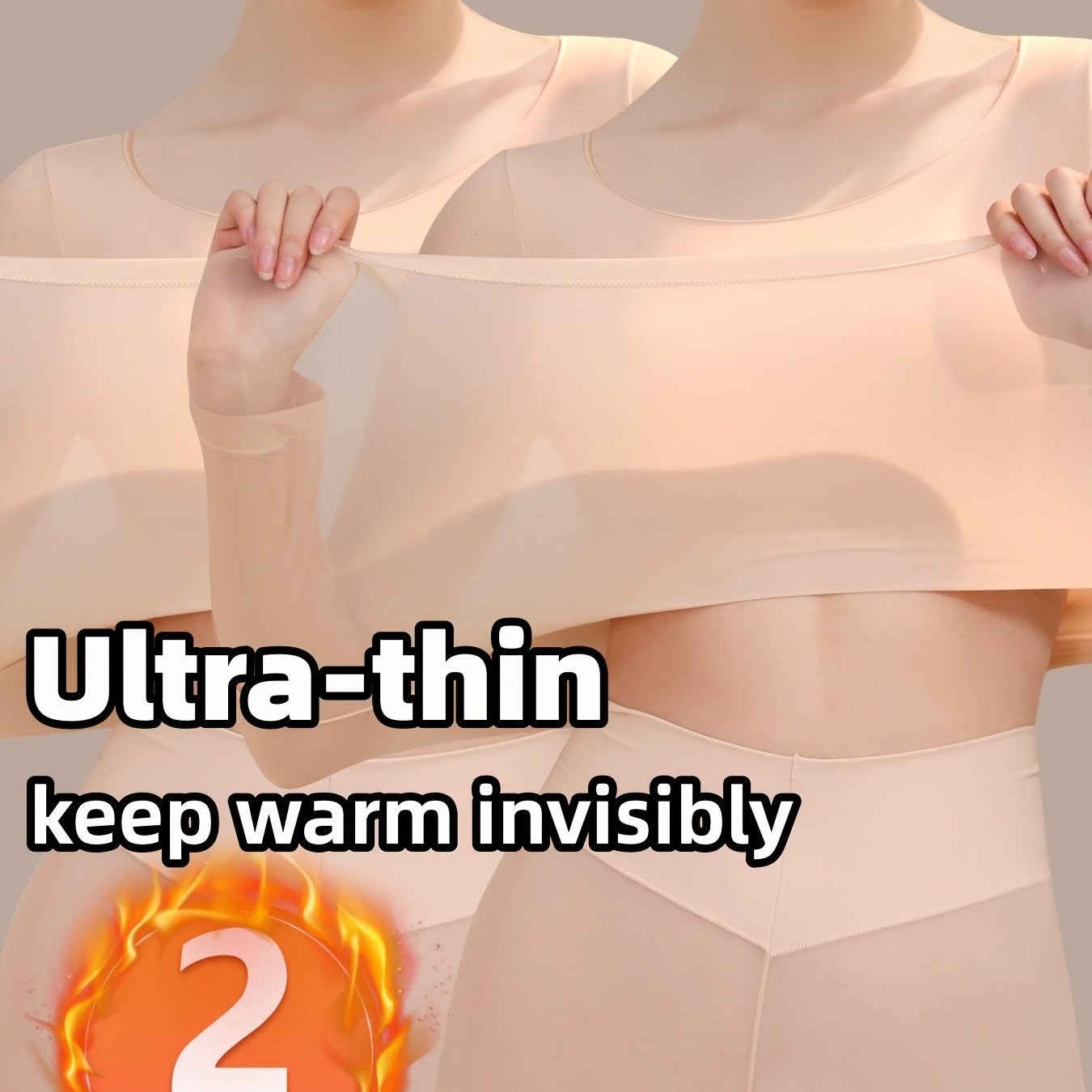 2-Pack Ultra-Thin Thermal Base Layer Tops TJR5M8P
