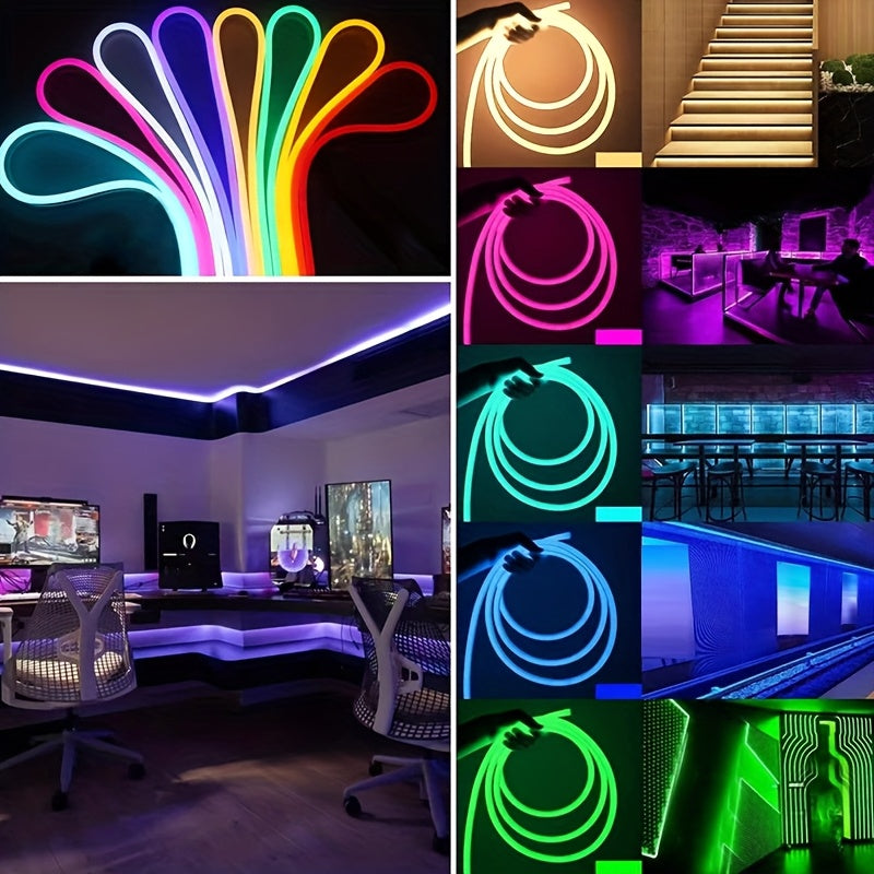 5m RGB LED Neon Light Strip with USB  Remote-EUAD