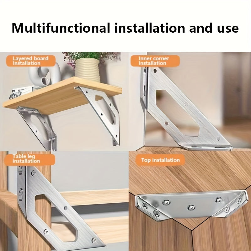 25pcs Stainless Steel Corner Braces, 90° Support TJR4D7M
