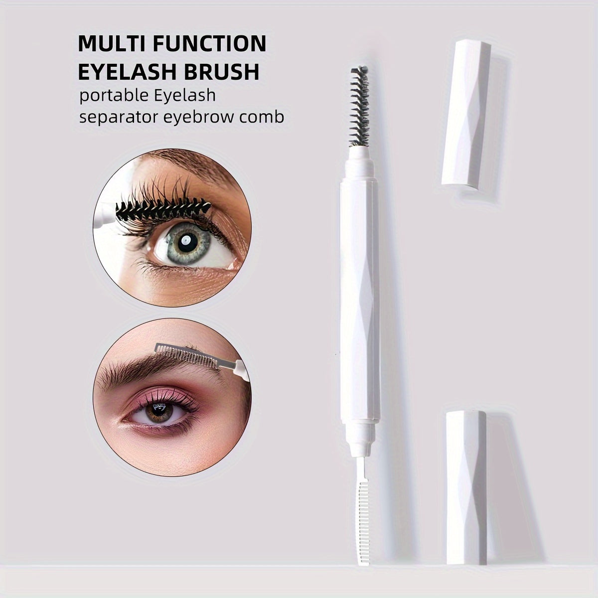 2-in-1 Dual-Ended Eyelash And Eyebrow Brush With Caps - SIJ3