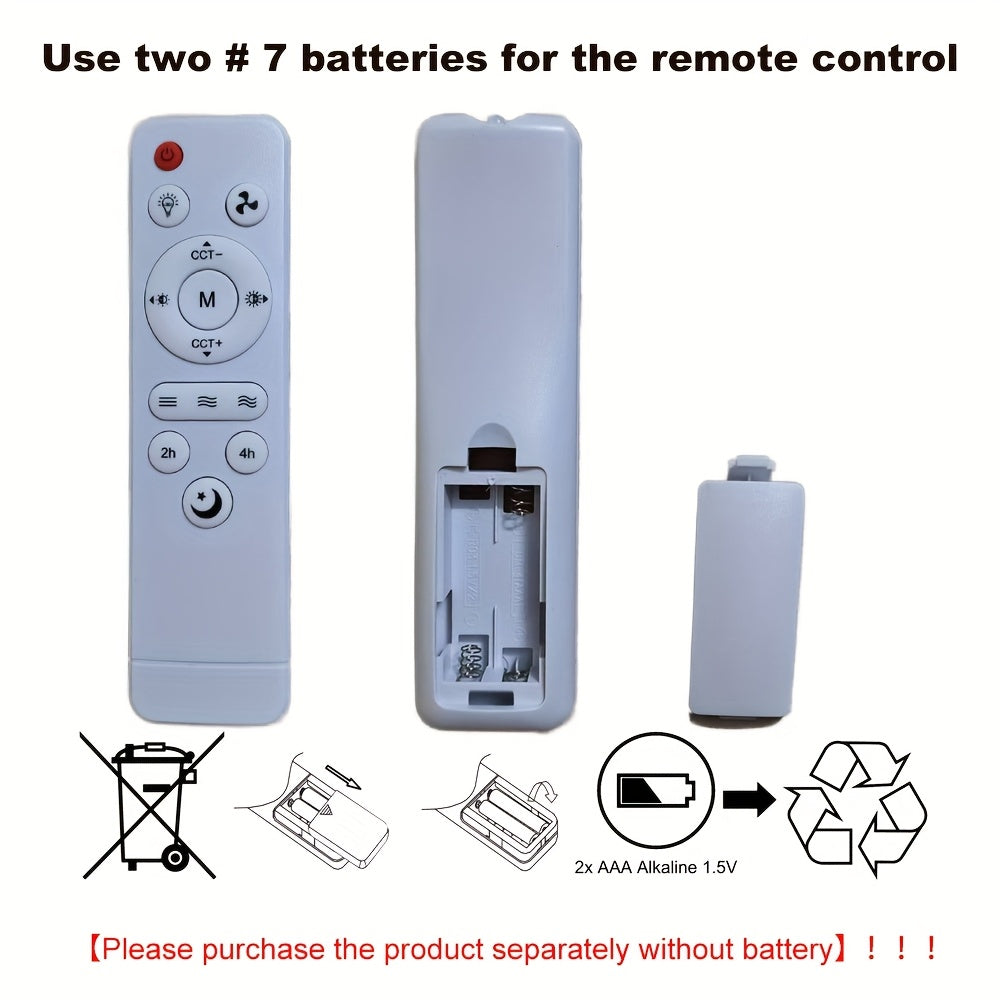 Elegant LED Ceiling Fan, Remote Control, Dimmable Light – TJR6T5X