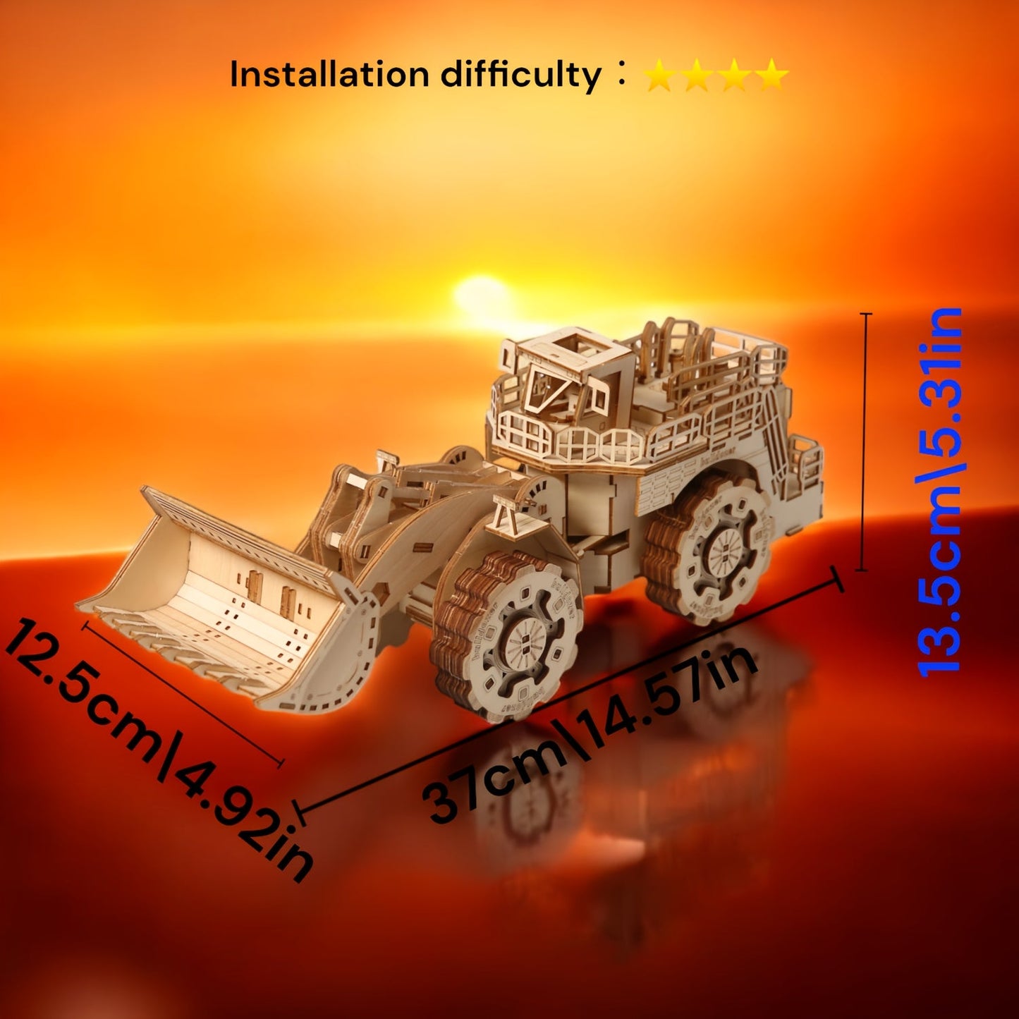 3D Wooden Puzzle Steam Train Forklift- HMT24TR