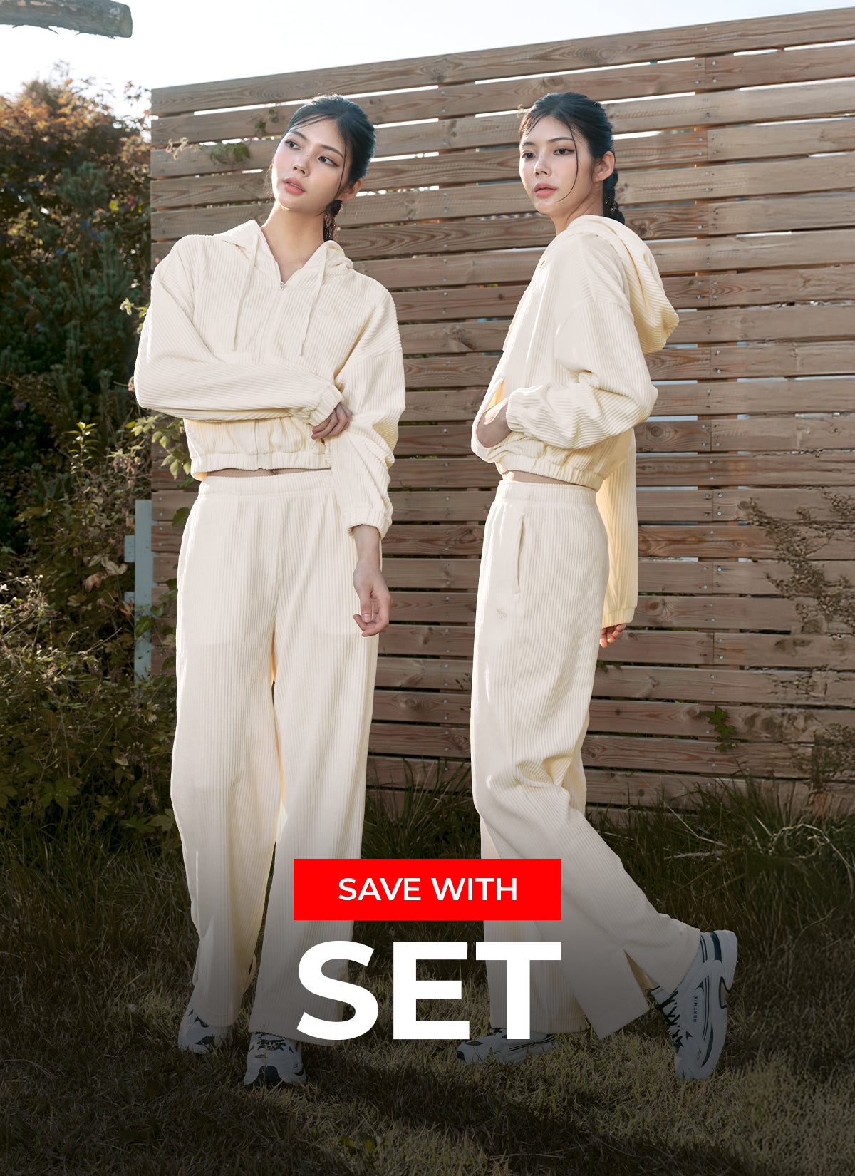 VELOR CORDUROY PANTS SET