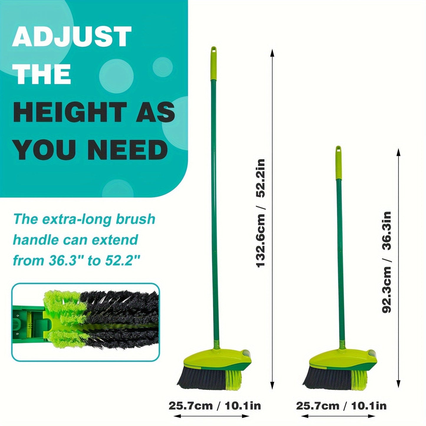 2-in-1 Smart Broom, Battery Powered Rotating Brush TJR8M3F