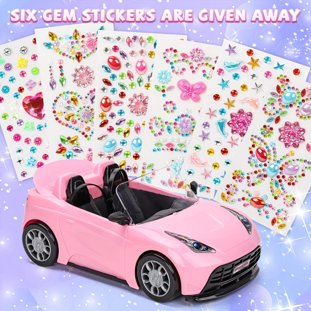 DIY Sticker Princess Sports Car Fits 2921 cm Dolls-1S6H