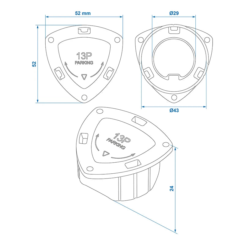 ProPlus Stekkerhouder kunststof voor 13-polige stekker
