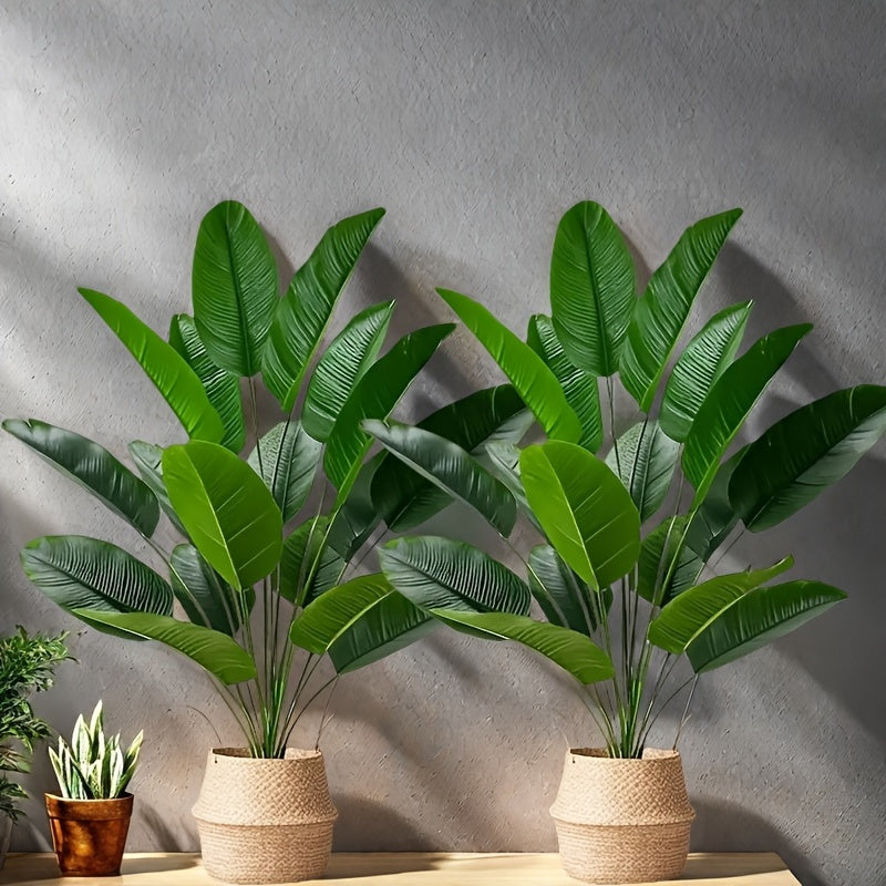 2pcs 32-inch Lifelike Artificial Banana Plants Decor - DM2N