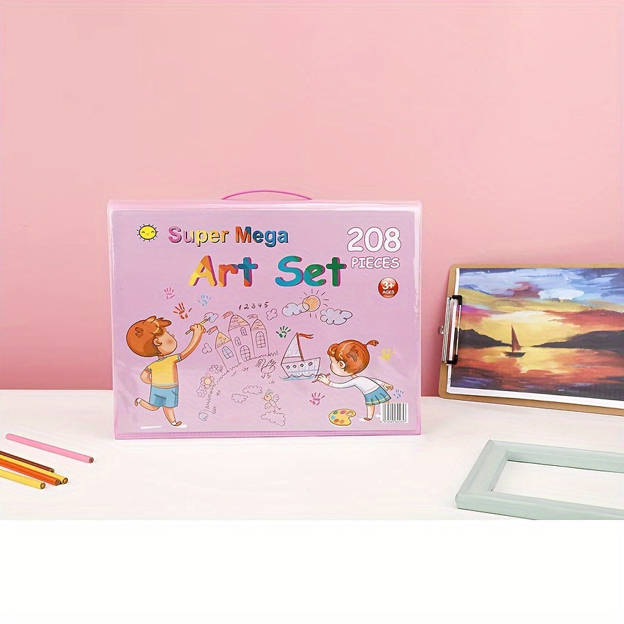 208Piece Youngsters Art Set Perfect Winter Gift-BI0F