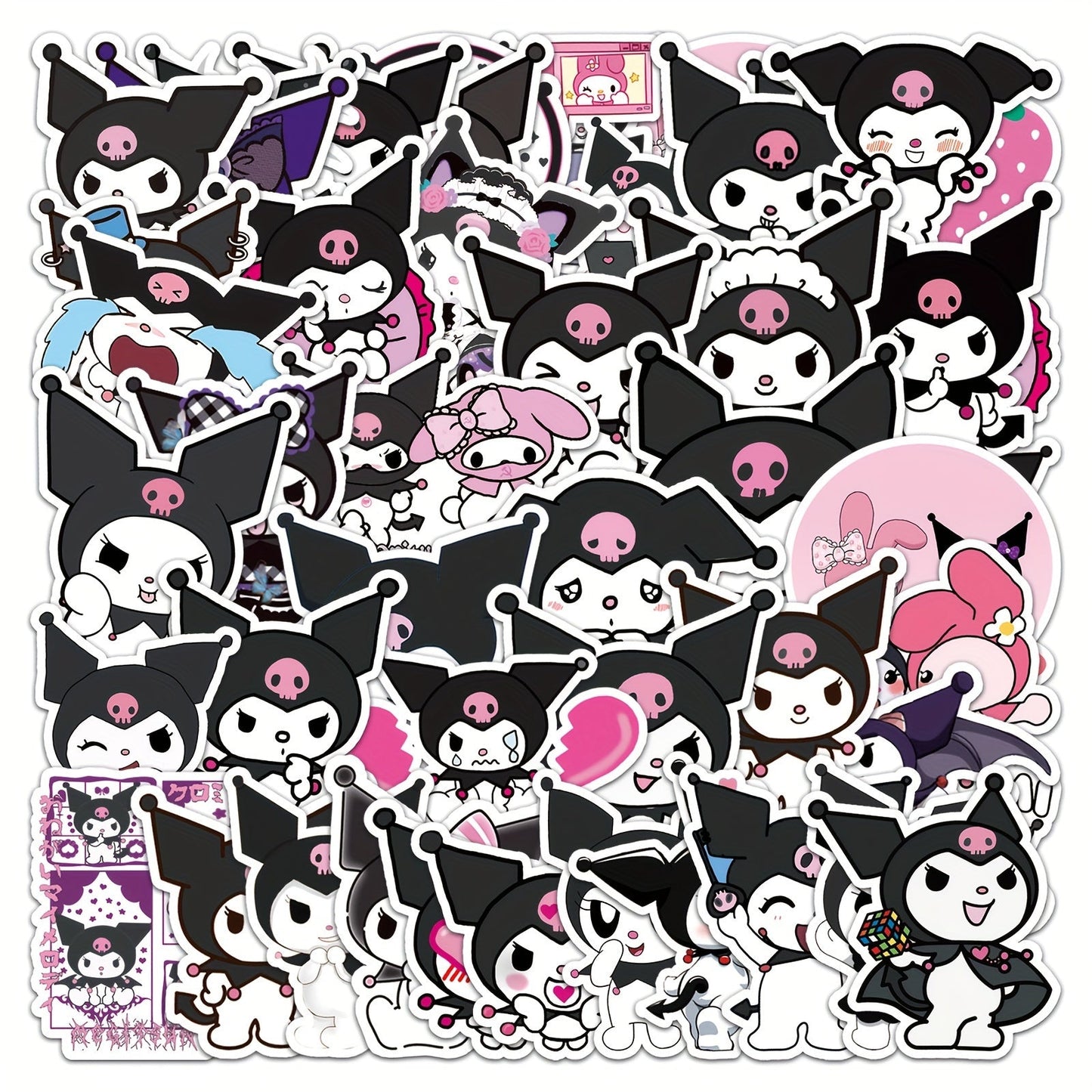 50pcs Sanrio Kuromi Cute Cartoon Anime Stickers - W2DN