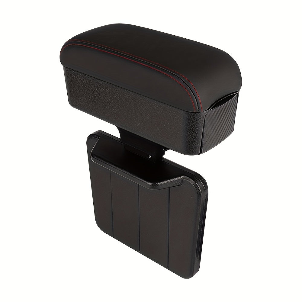 DERANFU PU Leather Car Armrest with Hidden Cup Holder TJR5B2P