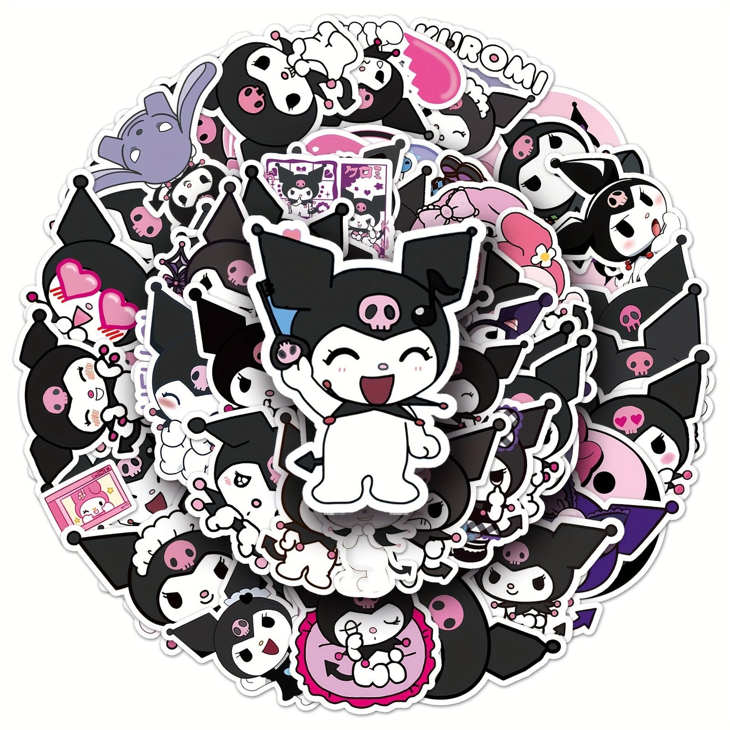 50pcs Sanrio Kuromi Cute Cartoon Anime Stickers - W2DN