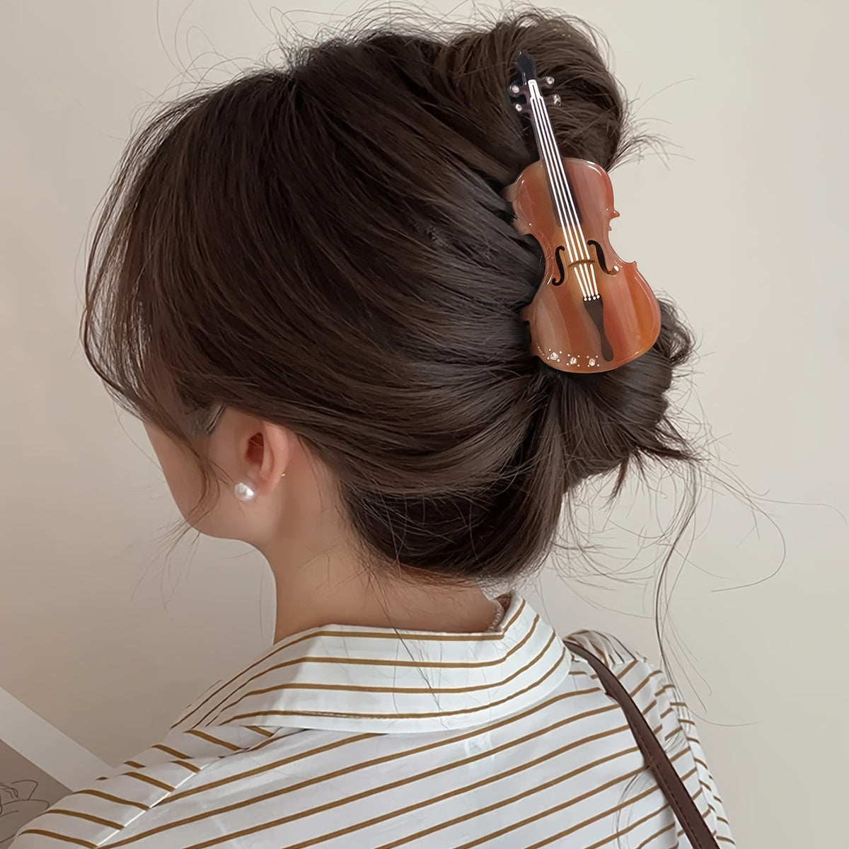 Wooden Violin Hairpin- HMT25HP