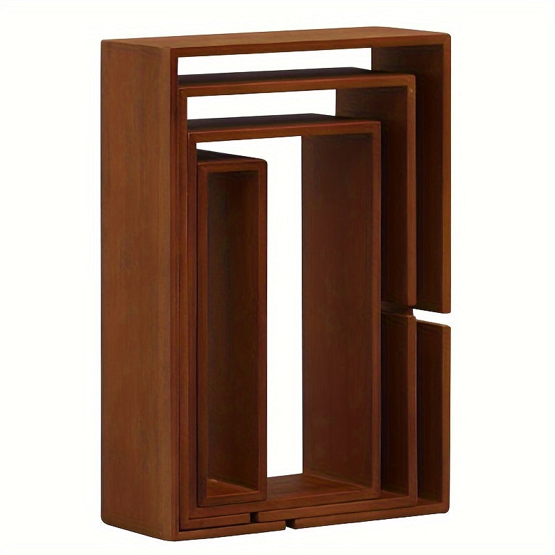 4pcs Art Deco Wooden Display Shelf Set - 2NJD