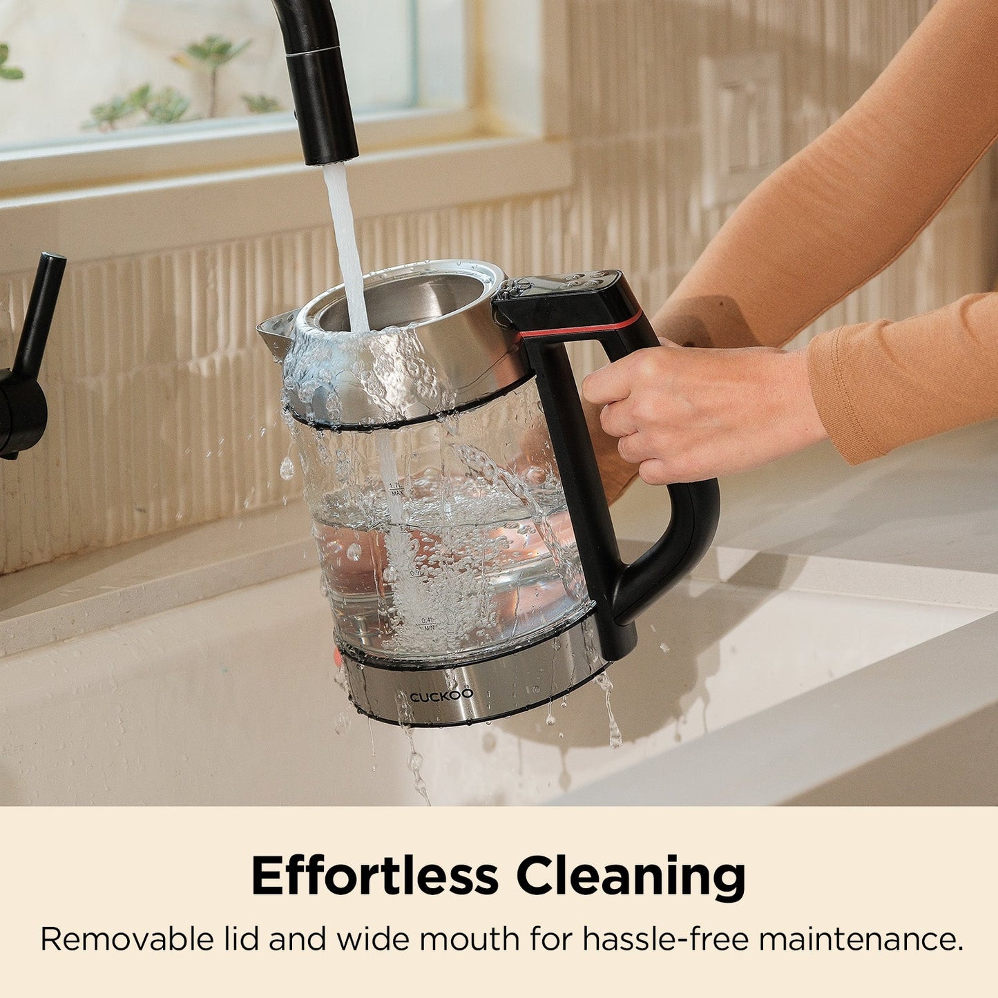 Electric Glass Kettle with Tea Infuser (CK-G170BS)