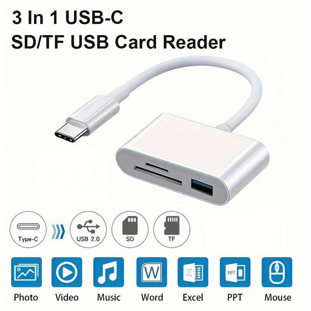 3in1 USB-C Card Reader- HMT17SD