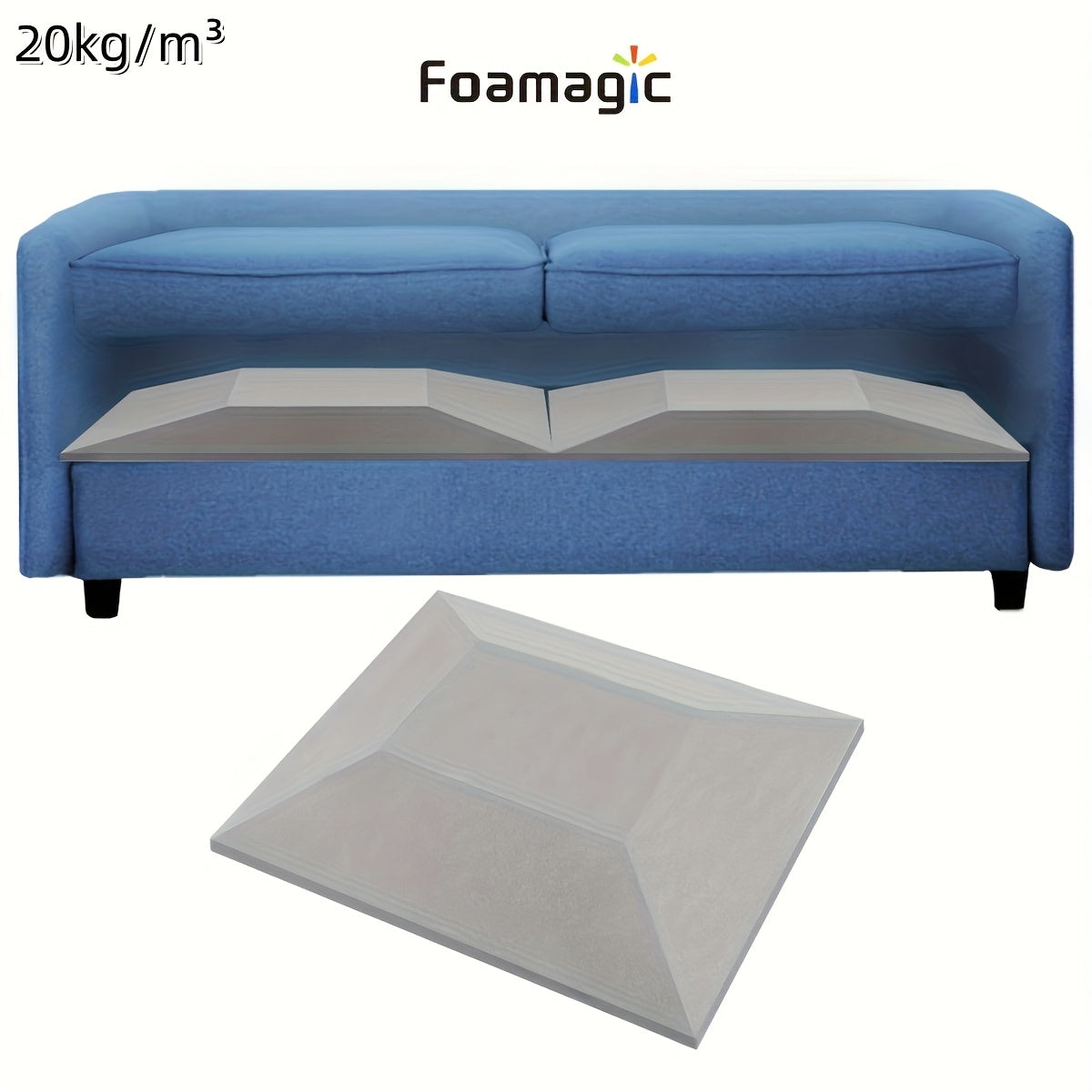 20 x 20 Gray Foam Sofa Cushion Support-IO4M
