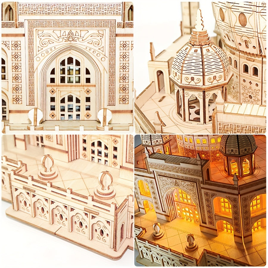 3D Wooden Villa Puzzle with LED Lights- HMT24TM