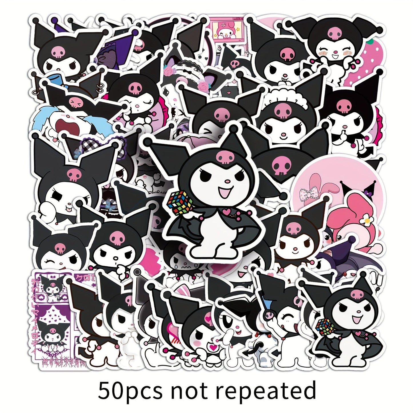 50pcs Sanrio Kuromi Cute Cartoon Anime Stickers - W2DN