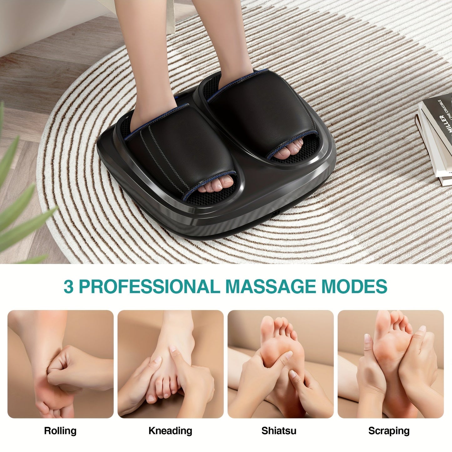 3D Shiatsu Foot Calf Massager with Heat-K3GV
