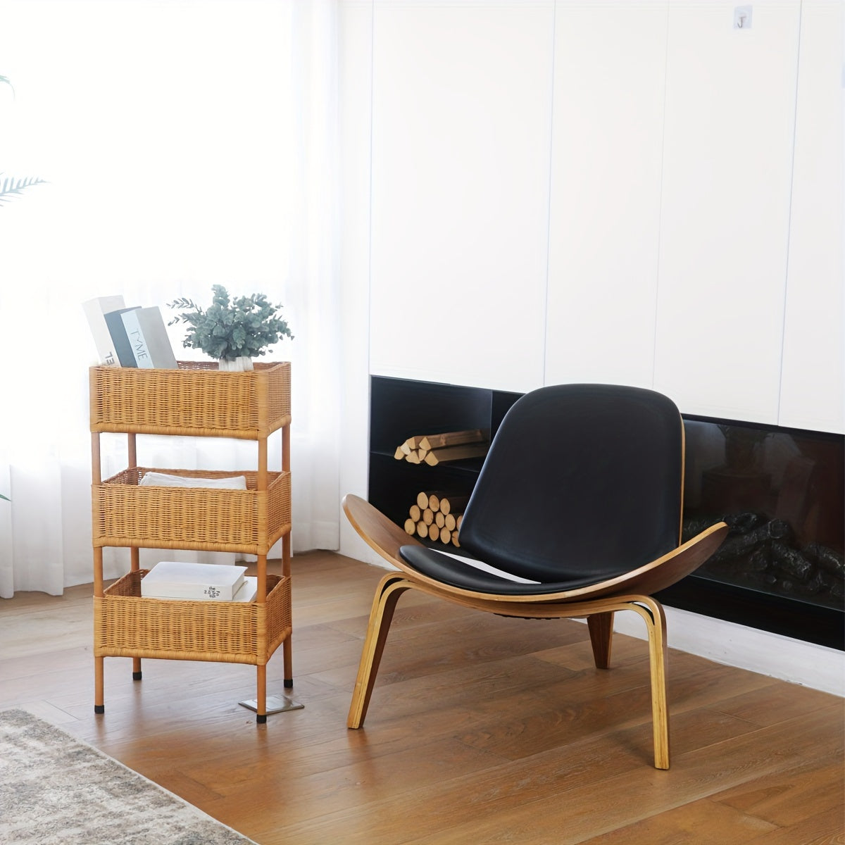 Rustic 3-Tier Wicker Storage Basket - L2RN