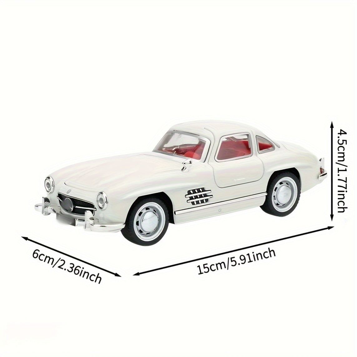 132 White DieCast Model Car Manual Collectors Gift-YQDZ