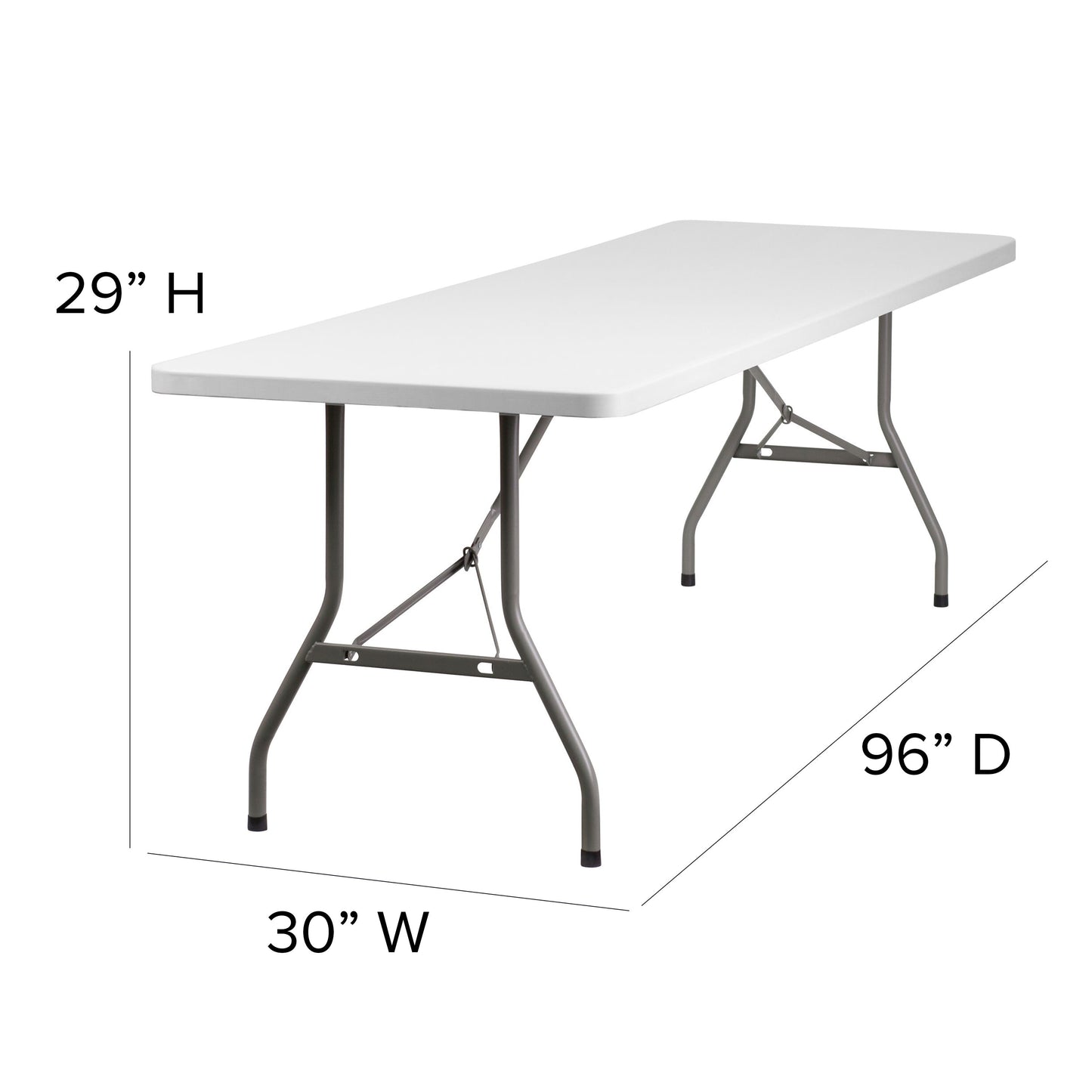 8-Foot Plastic Folding Table