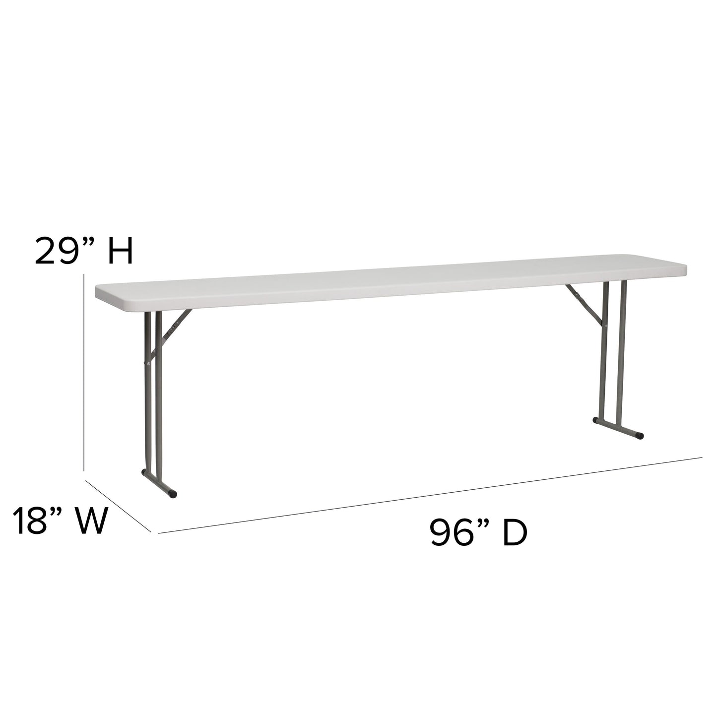 8-Foot Plastic Folding Training Table