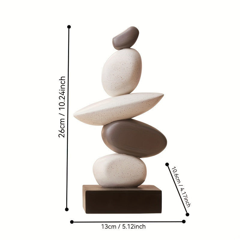YResin Stone Stacking Ornament Natural Sandstone Decor-X81V