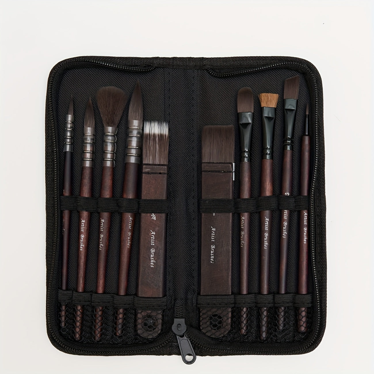 10pcs Professional Synthetic Paint Brush Set for Acrylics - EI2U