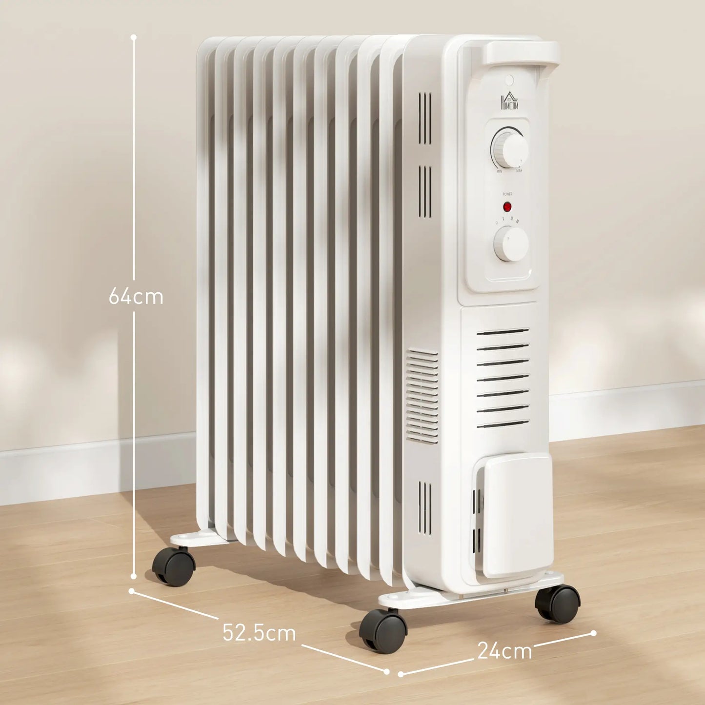 Homcom 2.5kW Portable Oil Filled Radiator