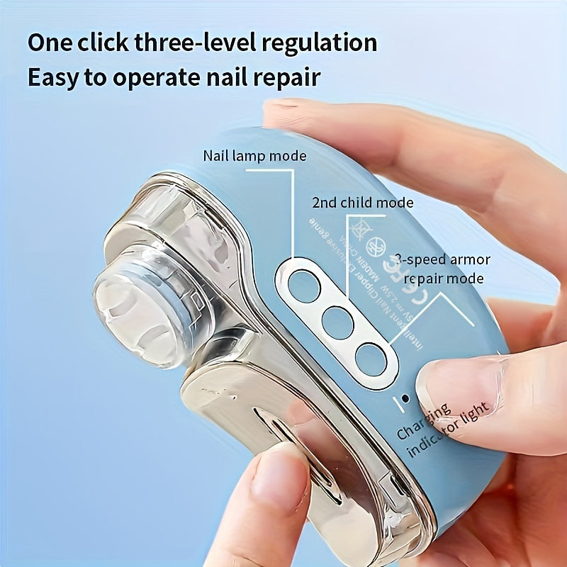 3-in-1 Electric Nail File & Buffer Set, USB Powered TJR7P2X