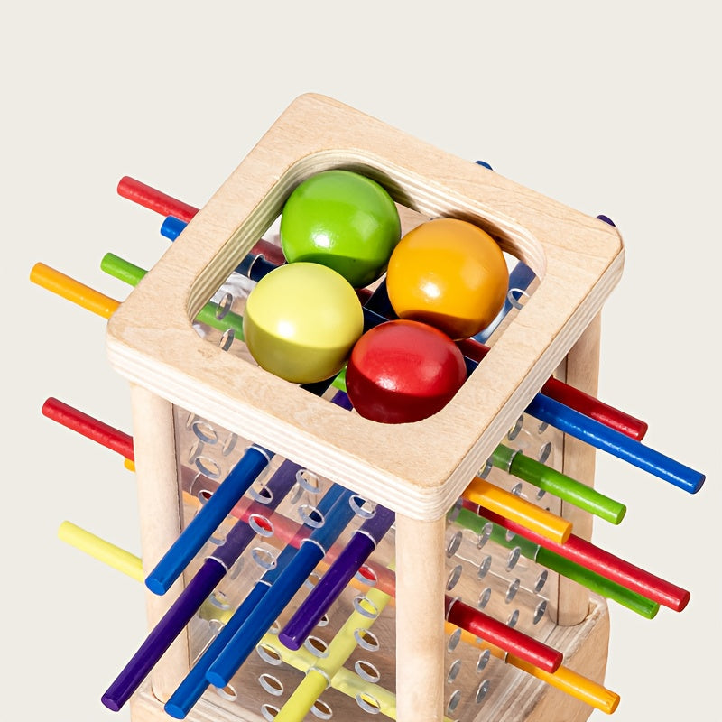 Wooden Stacking Game for Kids, Interactive Puzzle TJR2X9G