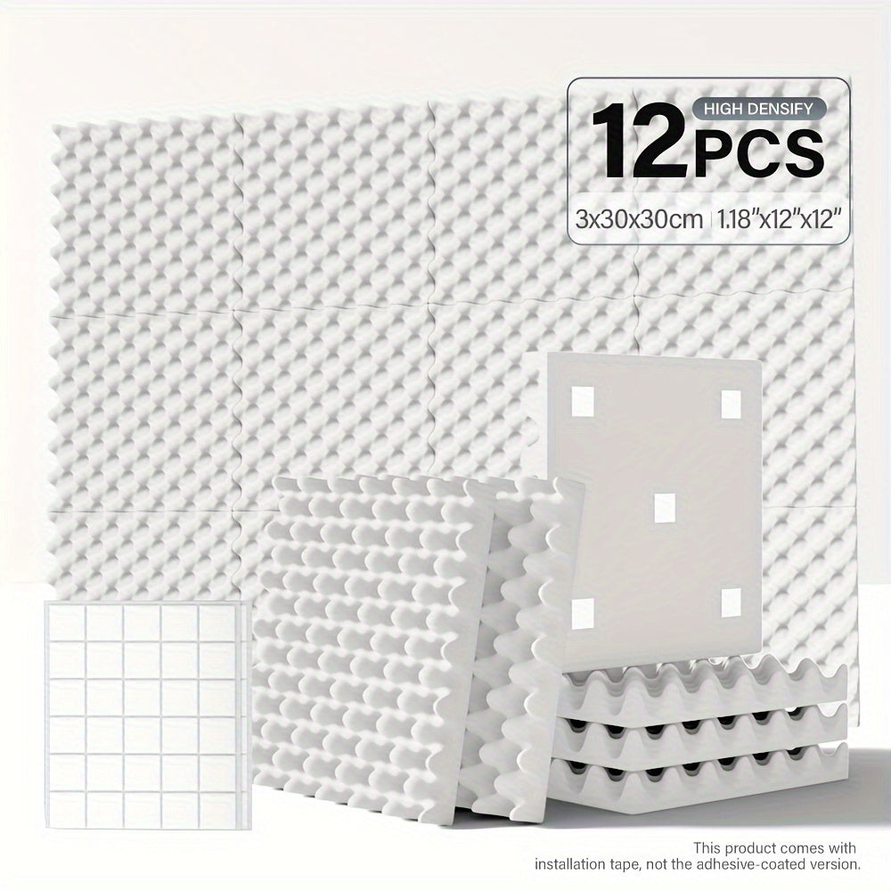 12-Pack Acoustic Foam Panels for Soundproofing - TJR3Y4K