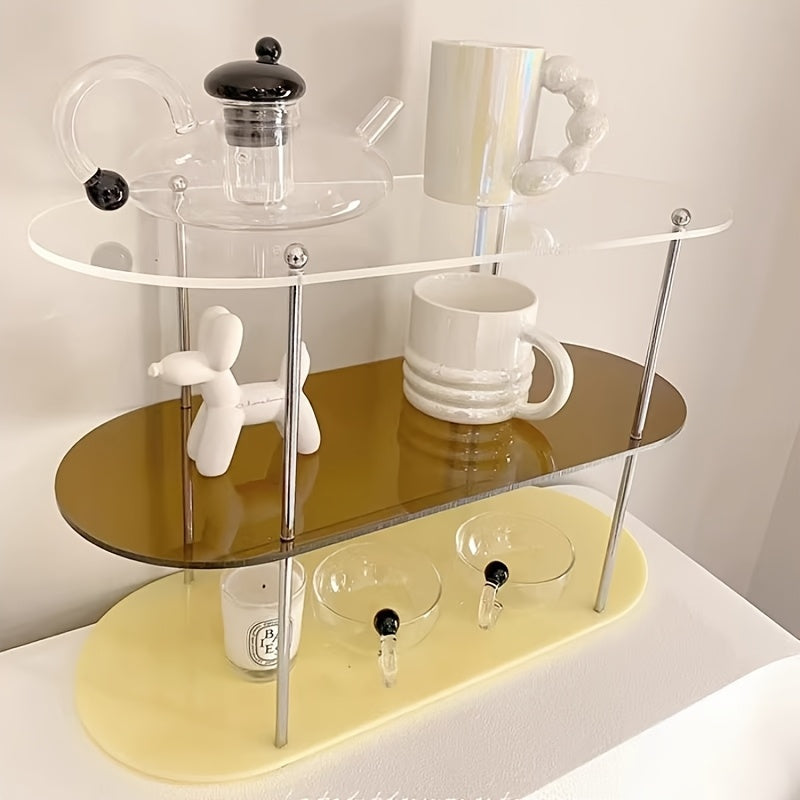 Modern Acrylic 3-Tier Cup Stand - YVG9