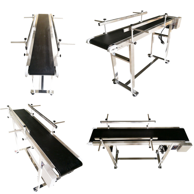 110V 1.2m PVC Conveyor Double Guardrail 20cm