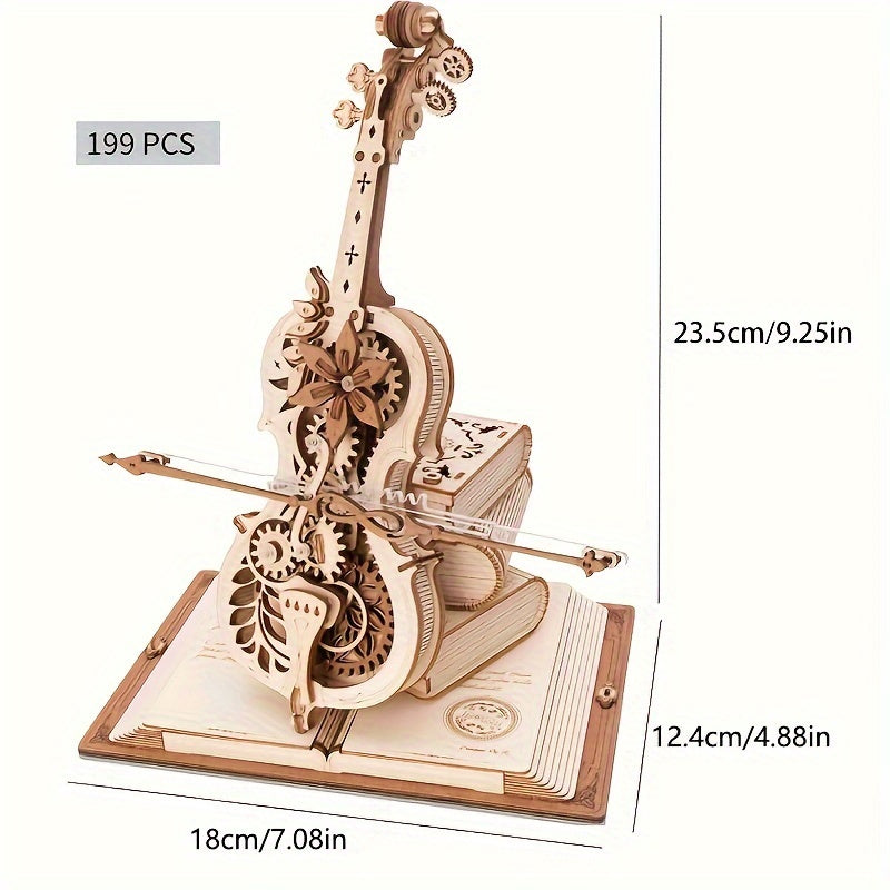 3D Wooden Puzzle Music Box Gift- HMT24MB