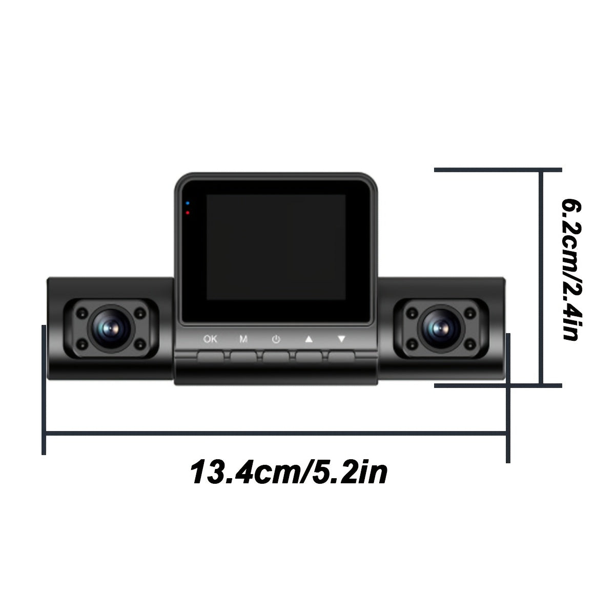 4 Channel 1080P HD Dash Cam, Night Vision, LED Display TJR9G2X