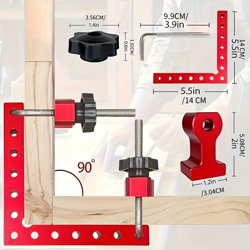 2-Pack Aluminum Alloy 90° Corner Clamps TJR5L7B