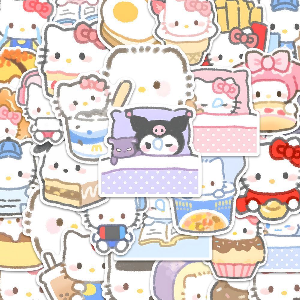 50pcs Hello Kitty Cartoon Stickers Sanrio - SJ2N