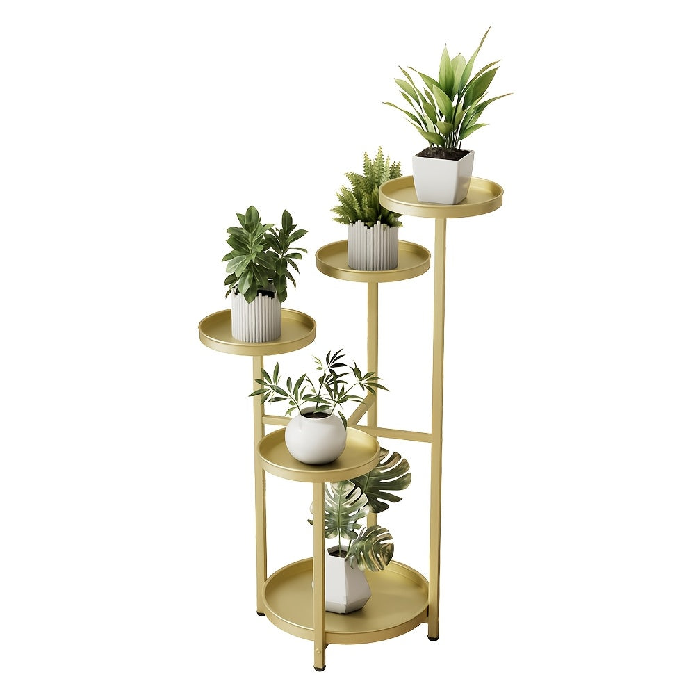 5-Tier Iron Plant Stand with Round Trays - DUI0