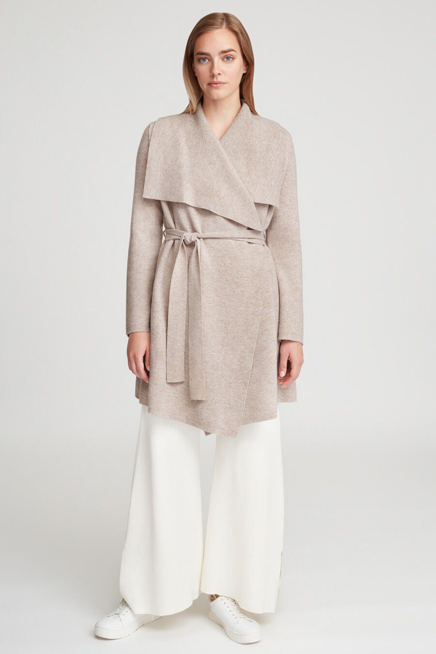 Wool Cashmere Short Wrap Coat (Earlier Version)