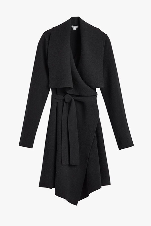 Wool Cashmere Short Wrap Coat (Earlier Version)