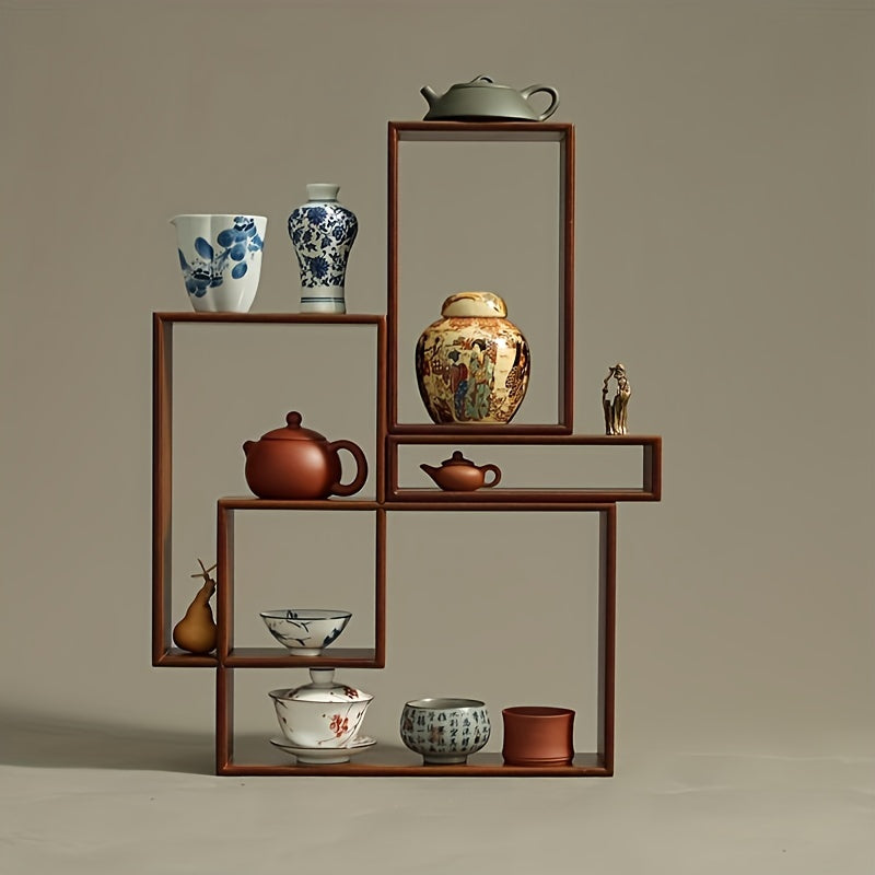 4pcs Art Deco Wooden Display Shelf Set - 2NJD