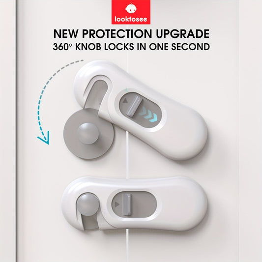 5pcs Safety Cabinet Locks, No-Drill Childproofing TJR2V7L