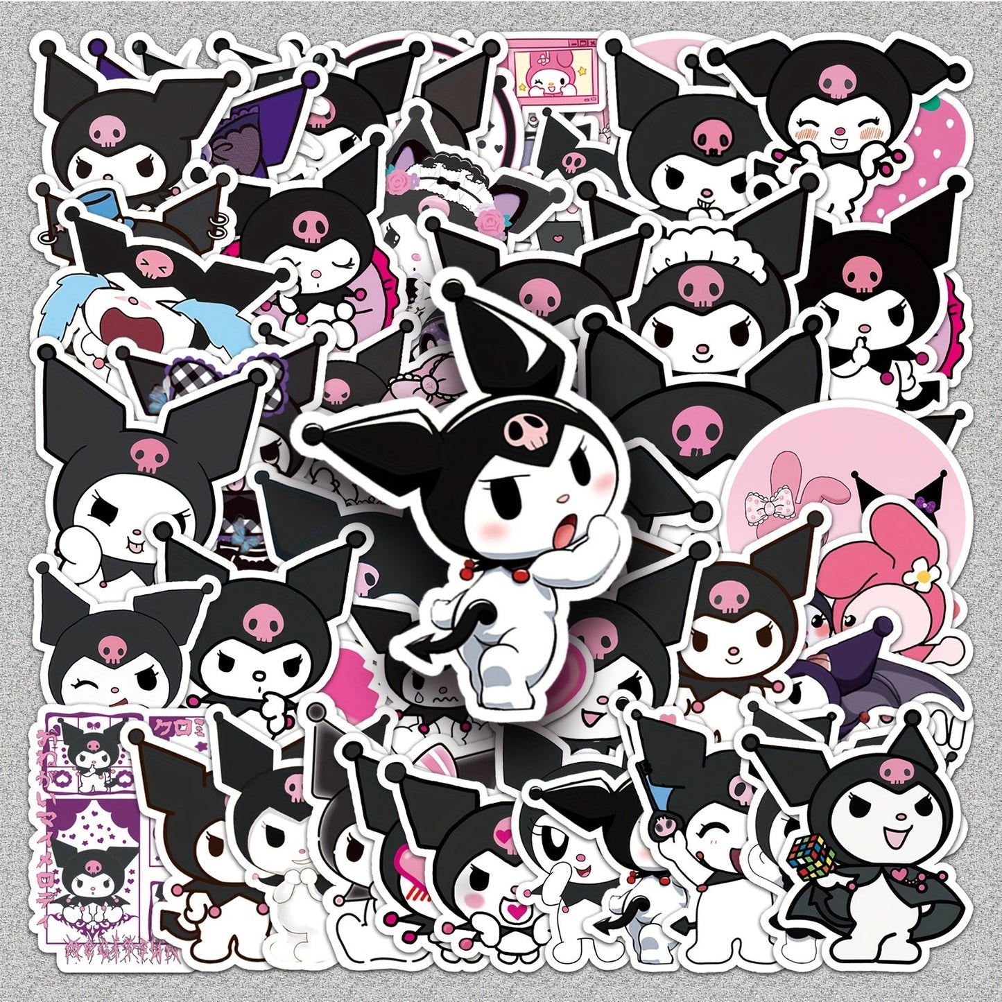 50pcs Sanrio Kuromi Cute Cartoon Anime Stickers - W2DN