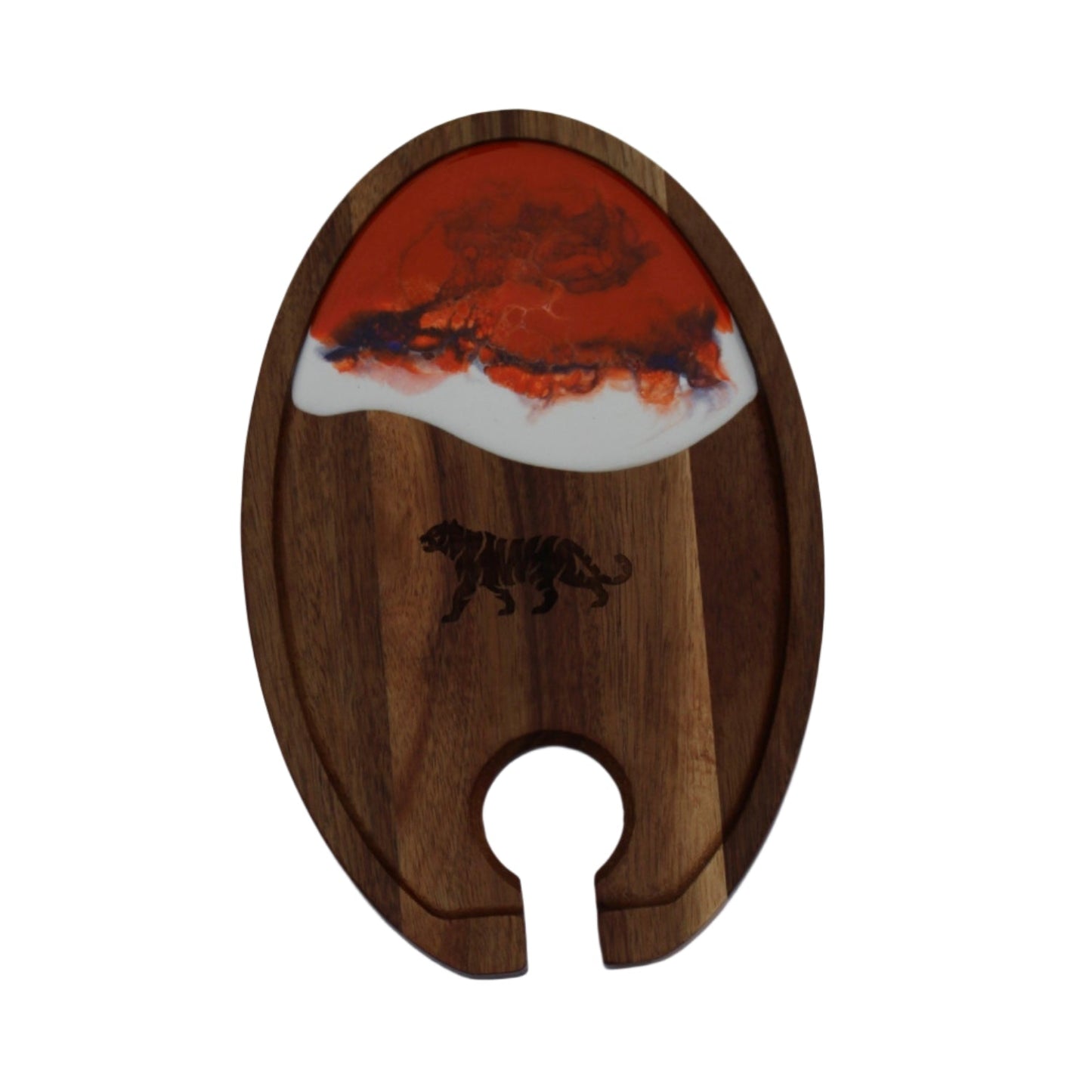 Elkmont Tiger Marble Dipped Gameday Appetizer Tray