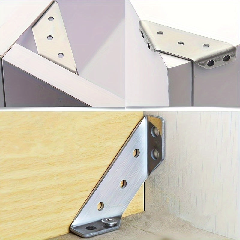 25pcs Stainless Steel Corner Braces, 90° Support TJR4D7M